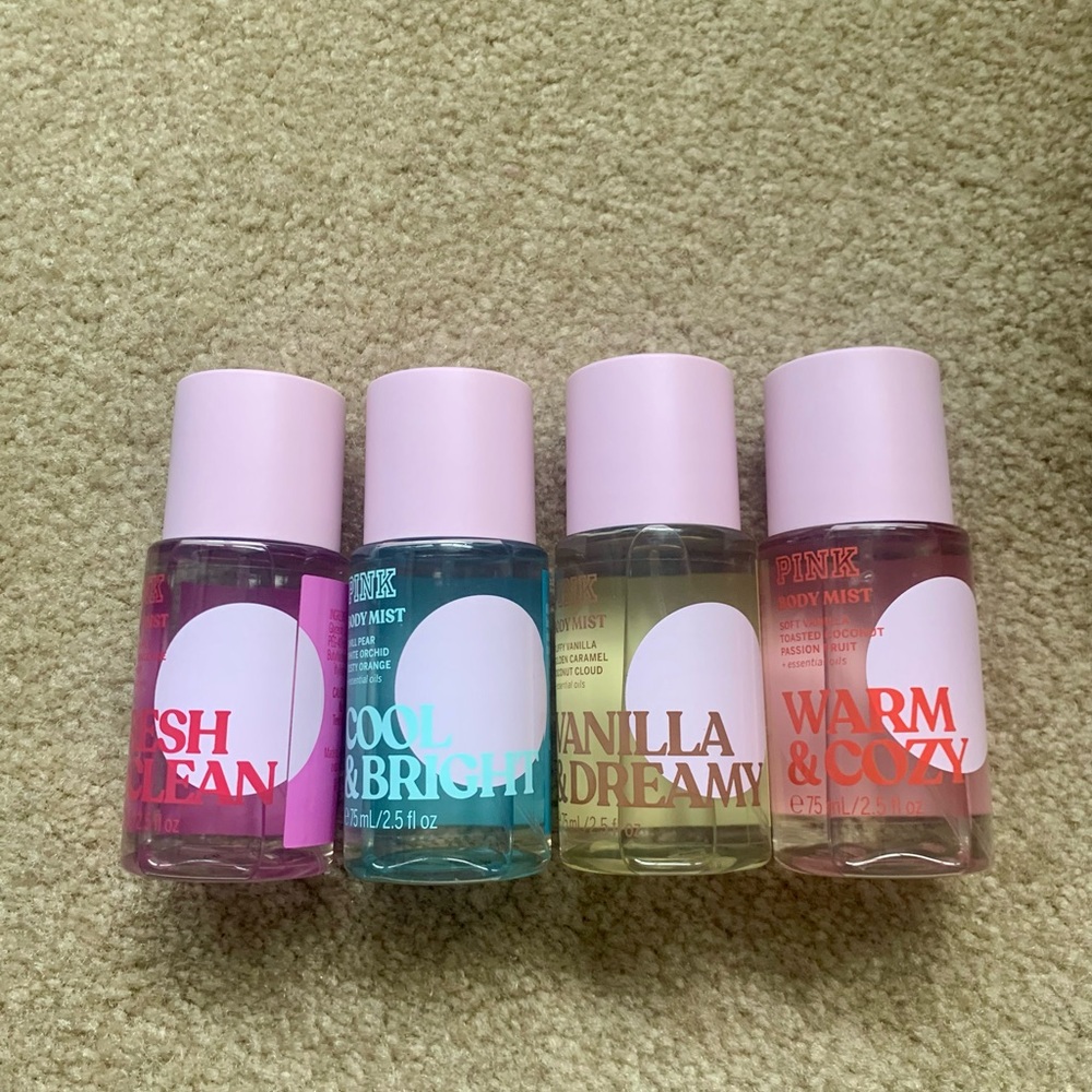 Four Pink Travel size mists